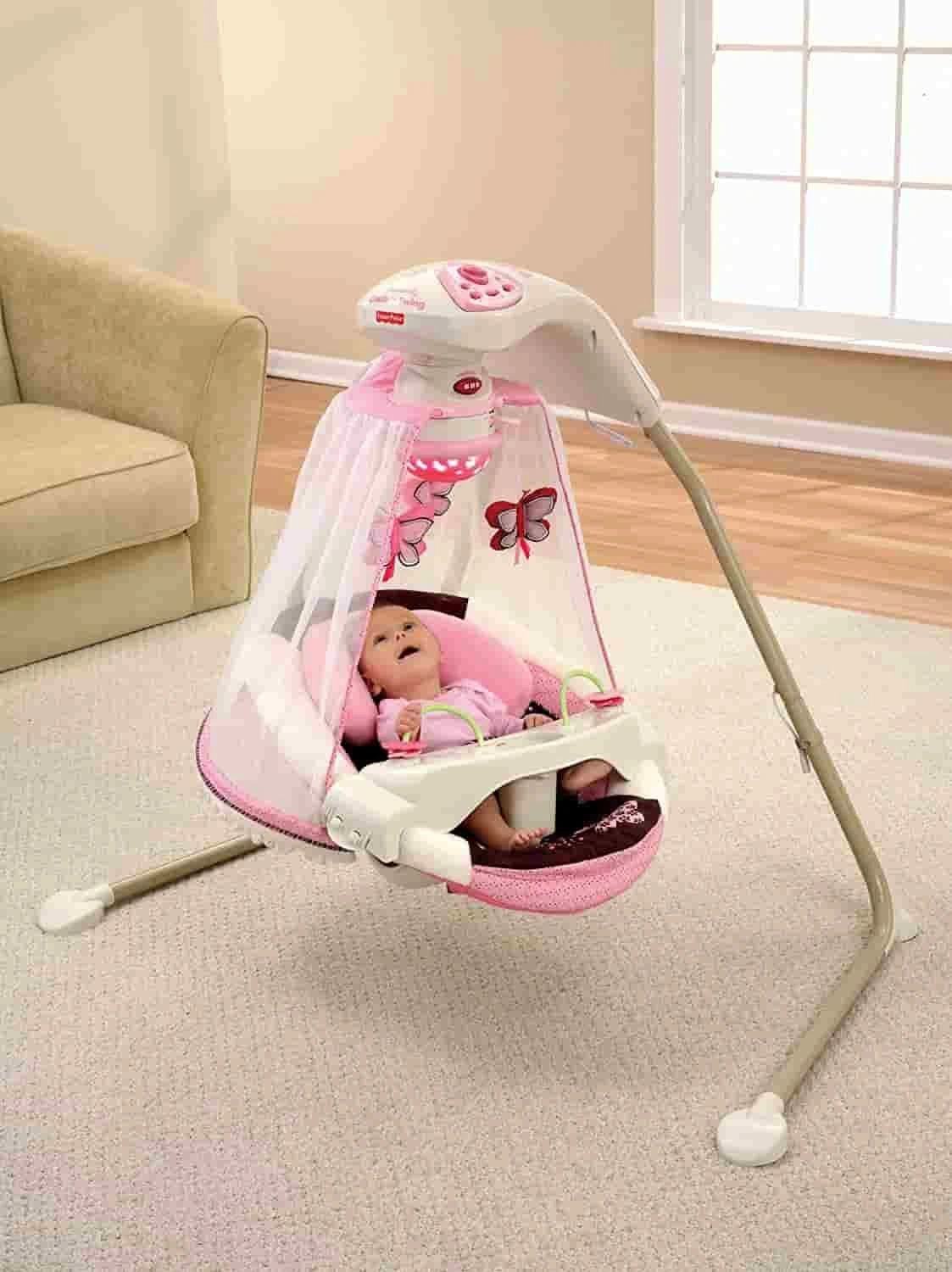 Leagănul electric Fluturaşul Mocca Fisher Price Starlight Cradle Swing