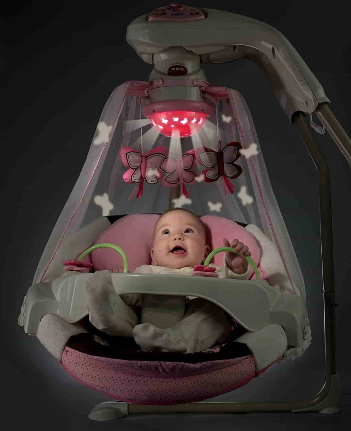 Leagănul electric Fluturaşul Mocca Fisher Price Starlight Cradle Swing